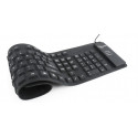Silicone keyboard USB+PS/2 black