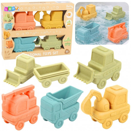 kummist lahtivõetavad mängusõidukid väikelapsele vannimänguks 4 tk