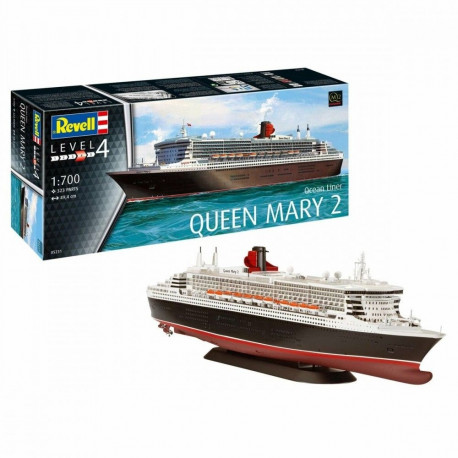 Model plastikust laev queen mary 2 1:700