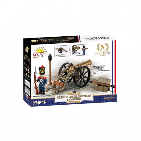 prantsuse suurtükiväelane kahuriga 97-osaline klotsid