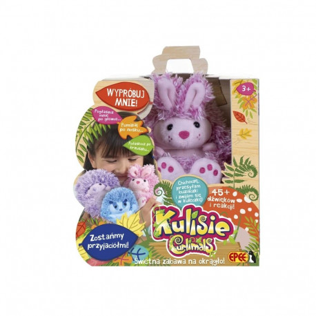 Maskotka interaktywna kulisie różowy królik