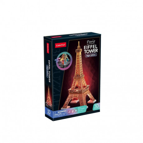 Puzzle 3d wieża eiffla (wersja nocna)