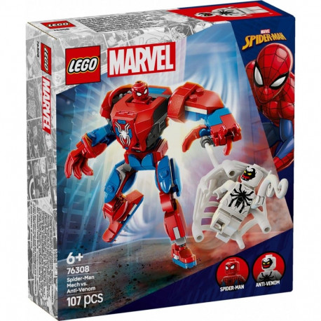 Klocki super heroes 76308 mech spider-mana kontra anti-venom