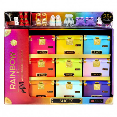 Akcesoria rainbow high buty display 27 sztuk