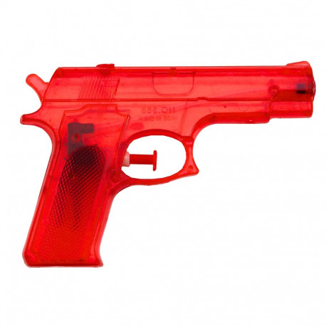 väike punane plastist veepüstol 15 cm x 10,5 cm