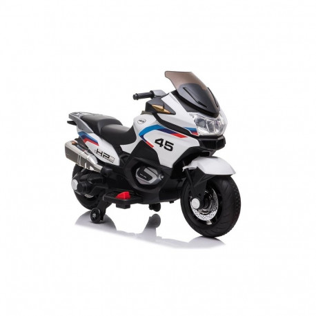 Laste akumulaatoriga mootorratas XMX609 MP3 LED-tuled, valge