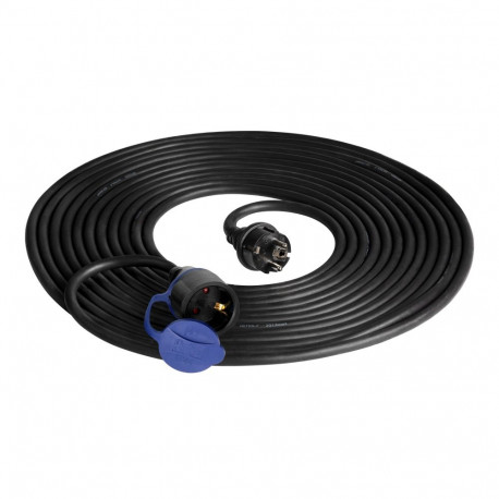 Pritsmekindel töökoja pikendusjuhe IP44 1x2P+Z 10m H07RN-F 3x1,5mm 230VAC/16A schuko