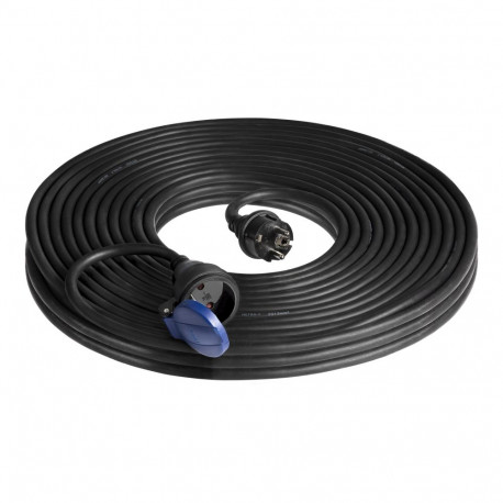 Pritsmekindel töökoja pikendusjuhe IP44 1x2P+Z 30m õlikindel kummikaabel H07RN-F 3x1,5mm, 230VAC/16A
