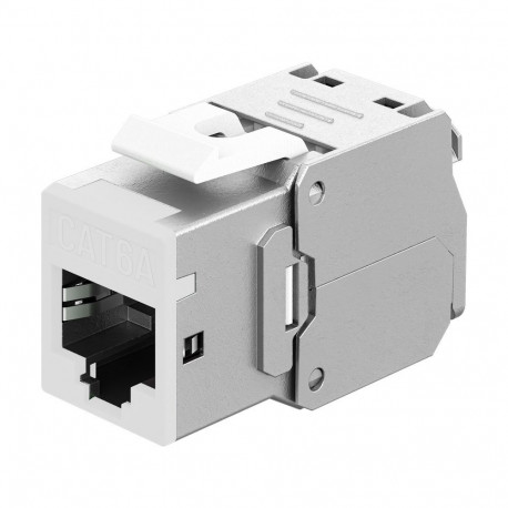 Goobay Keystone Module RJ45 CAT 6A, STP, Slim white