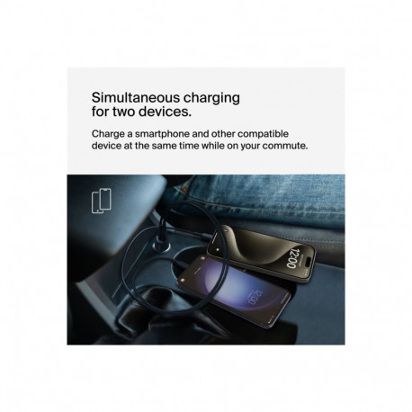 Belkin BOOST CHARGE 42w-30w USB-C PD PPS + 12w USB-A autolaadija, CCB005btBK