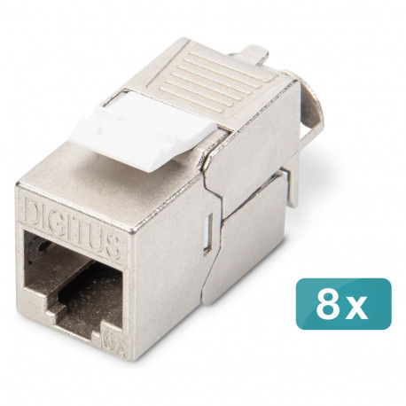 "DIGITUS Keystone Jack Cat6A/RJ45->LSA geschirmt 500MHz 8St"