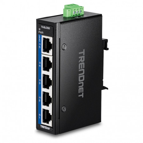 "TRENDnet TI-GLC50 5-Port Gigabit Industrial DIN-Rail Mini"