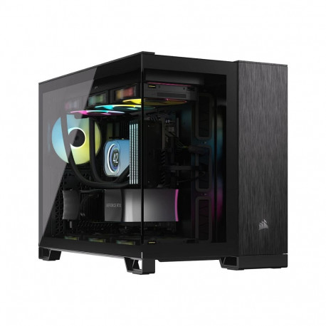 CORSAIR mATX 2500X (karastatud klaas) must/Obsidian alumiinium