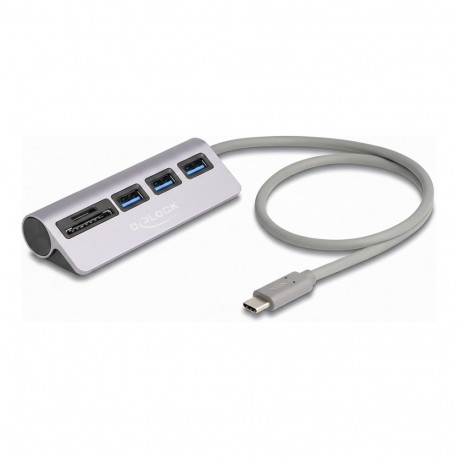 "3 Port USB 5 Gbps Hub inklusive SD und Micro SD Card Reader mit USB Type-C™ Anschluss"