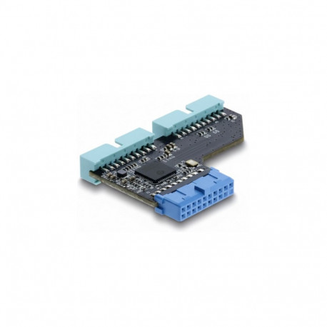 USB 5 Gbps jaotur 20 Pin emane pesa 2 x USB 5 Gbps 20 Pin isasele pistikule