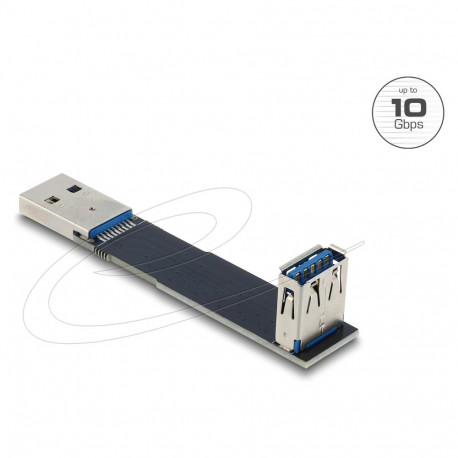 "USB 10 Gbps Adapter USB Typ-A Buchse zu Stecker gewinkelt 90°"