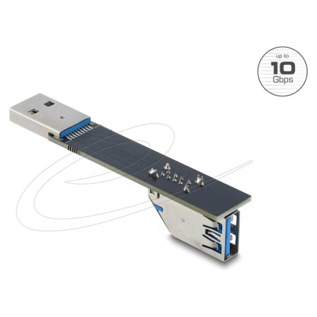 USB 10 Gbps adapter, USB Type-A pesa–pistik, 90° allapoole pööratud