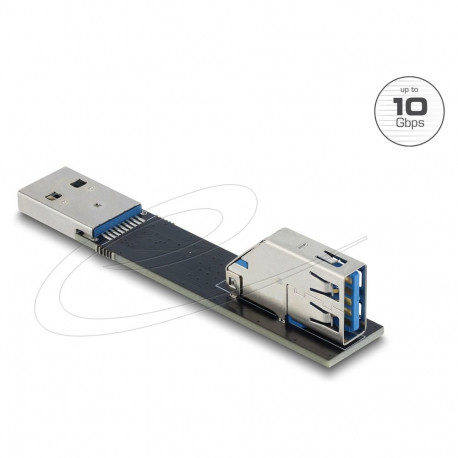"Delock USB 10 Gbps Adapter USB Typ-A Buchse zu Stecker gedreht 90° oben"