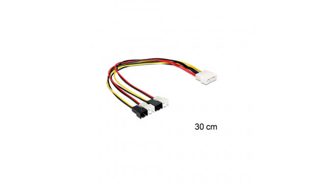 "Kabel Stromversorgung Molex 4 Pin Stecker > 4 x 2 Pin Lüfter"