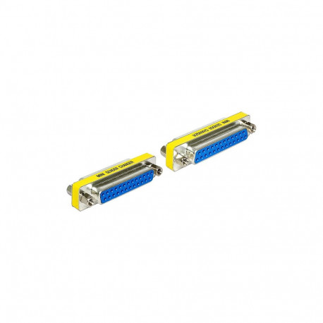 Delock 65483 Sub-D 25 sinine, hõbedane, kollane kaabliliides/-adapter