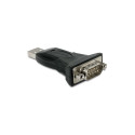 "DeLock USB 2.0 > Seriell (ST-ST) 0,8m Adapterkabel Schwarz"
