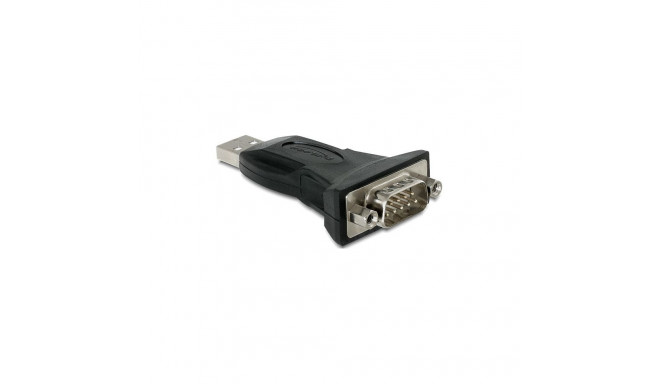 "DeLock USB 2.0 > Seriell (ST-ST) 0,8m Adapterkabel Schwarz"