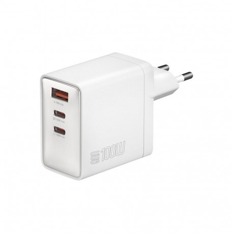 "4smarts Netzladegert GaN Pocket 100W 2C+1A, weiss"