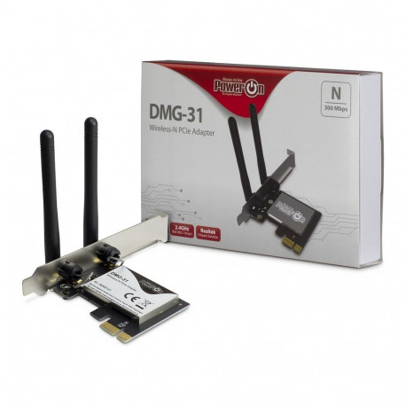 "Inter-Tech DMG-31 Eingebaut WLAN - PCI Express - Wi-Fi 4 (802.11n) - 300 Mbit/s - kabellos"