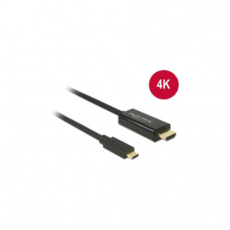 "Kabel USB Type-C™ Stecker > HDMI Stecker (DP Alt Mode) 4K 30 Hz 1 m schwarz"