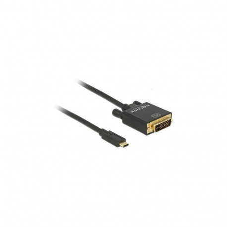 "DeLock DVI 24+1 > USB-C (ST-ST) 1m Adapterkabel 4K 30Hz Schwarz"