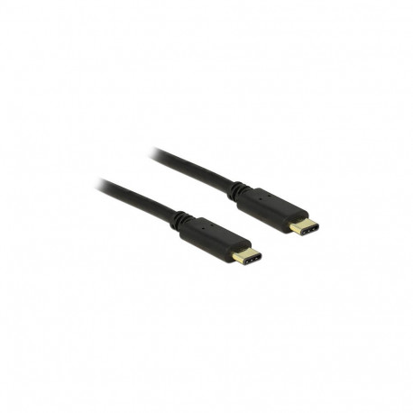 DeLock USB-C (ST-ST) 2m must ühenduskaabel