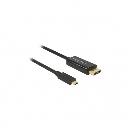 "DeLock DisplayPort 1.2 > USB-C (ST-ST) 1m Adapterkabel 4K 60Hz Schwarz"