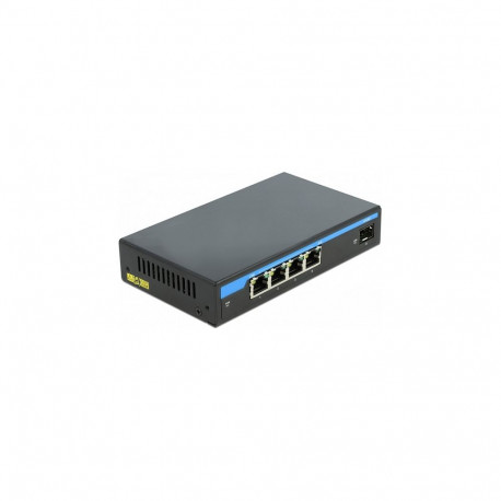 "DELOCK Gigabit Ethernet Switch 4 Port PoE + 1 SFP"