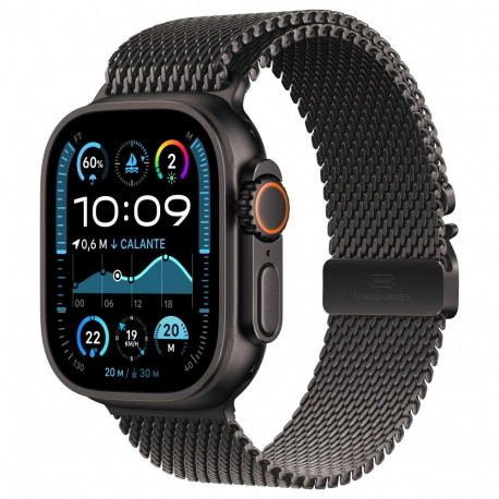 "APPLE Watch Ultra 2 GPS + Cellular 49mm Black Titanium Case with Black Titanium Milanese Loop - L"