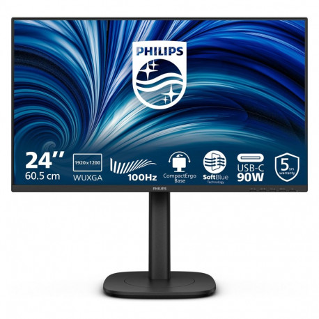 "Philips 24B2U3301D - 24 Zoll Full HD, (1920x1080, 120 Hz, 1x HDMI 1.4, 1. DP 1.4, 1x DP schwarz"