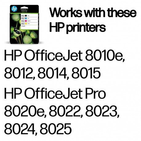 "HP 912 CMYK Original Ink Cartridge 4-Pack"