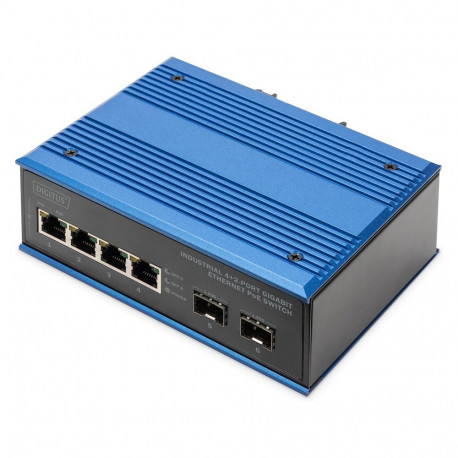 "Digitus 4+2P Industrial Gigabit Ethernet PoE Switch"