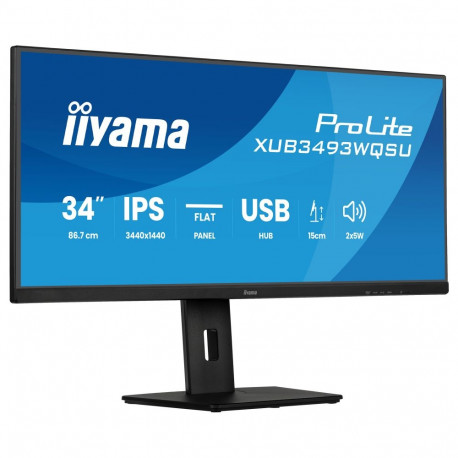 Iiyama XUB3493WQSU-B6 86,36 cm 34-tolline UW IPS-paneel 3440x1440 120Hz 21:9 400cdm 1000:1 1ms
