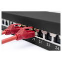 Digitus 1HE 24-port Cat6a varjestatud must patch-paneel