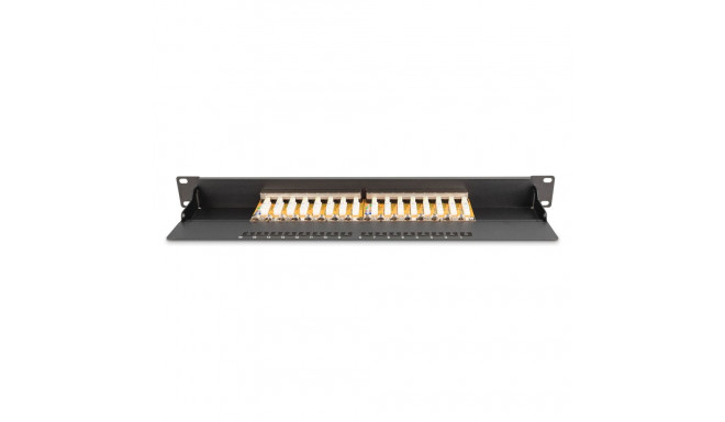 "DIGITUS Patchpanel 1HE 16-Port Cat6 geschirmt schwarz"
