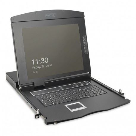 "DIGITUS Modulare Konsole 19""HD LCD,16-port HDMI KVM Schweiz"