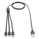 "DIGITUS LAK 3in1 USBA+Lightning+MicroUSB->USBC 1m schwarz"