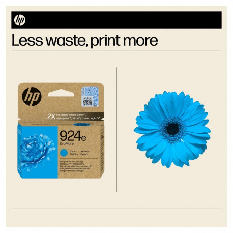"HP 924e EvoMore Cyan Original Ink Cartridge"