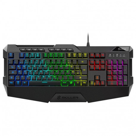 Sharkoon Skiller SGK4 must juhtmega mänguklaviatuur QWERTZ rubberdome