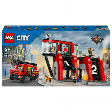 LEGO City tuletõrjedepoo ja redelauto 60414