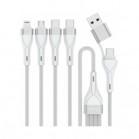 4smarts USB-C/A 4in2 1,2m valge laadimiskaabel