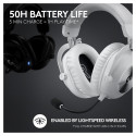 Logitech PRO X 2 Lightspeed valged juhtmevabad mängurikõrvaklapid Emea28-935