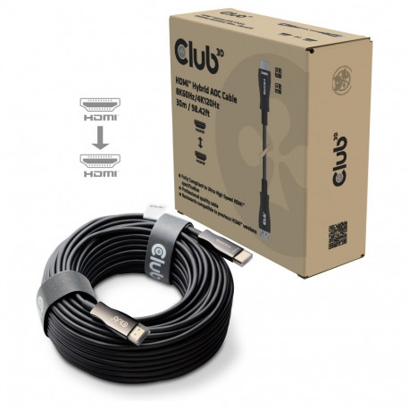 "Club3D HDMI-Kabel A -> A 2.1 aktiv opt. 8K60Hz UHD 30 Meter retail"