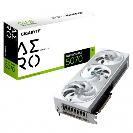 Gigabyte Aero OC RTX 5070 12GB GDDR7 3 ventilaatoriga valge