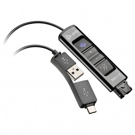 HP Poly DA85-M Wideband QD-USB adapter Teams (USB-A & USB-C)